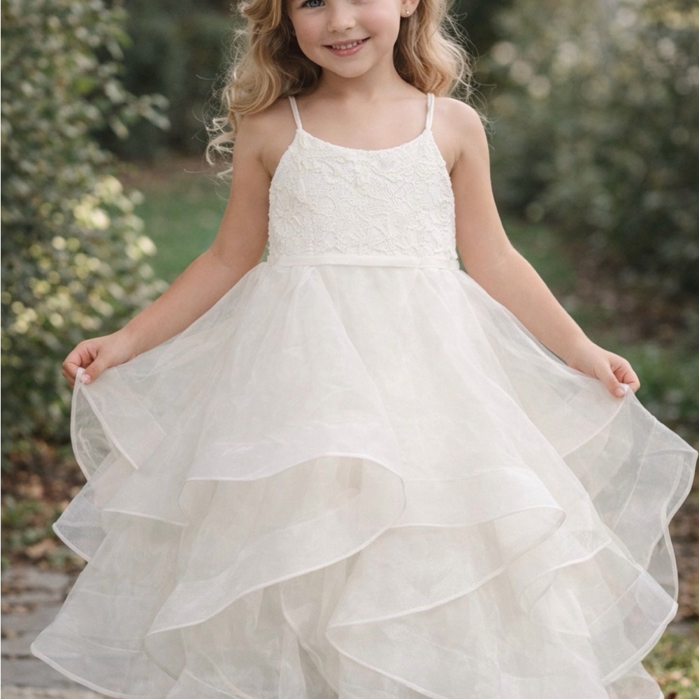 David’s Bridal communion / flower girls white/off-white Dress